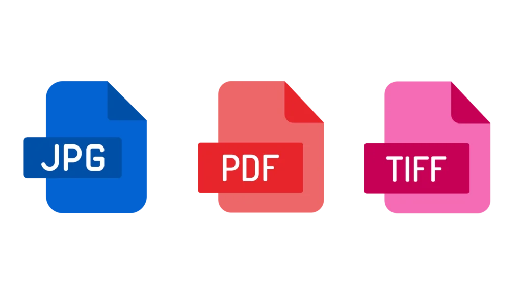 ประเภทไฟล์ที่นิยมใช้ในบริการสแกนเอกสาร